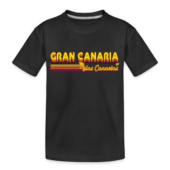 Vacances à Gran Canaria dans les îles Canaries Design - T-shirt bio Premium Enfant - noir - Devant