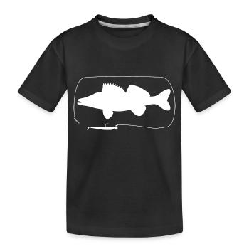 Sandre avec leurre souple - T-shirt bio Premium Enfant - noir - Devant