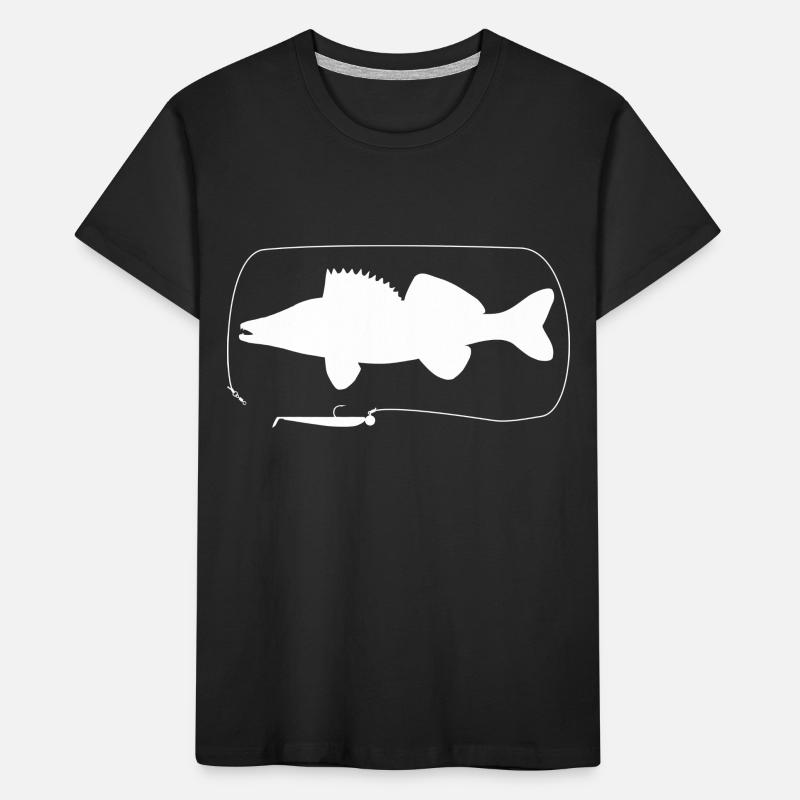 Pike-perch with softbait Kids' Premium Organic T-Shirt