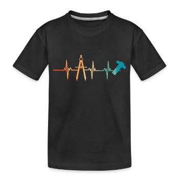 Battement de cœur Architecte - T-shirt bio Premium Enfant - noir - Devant