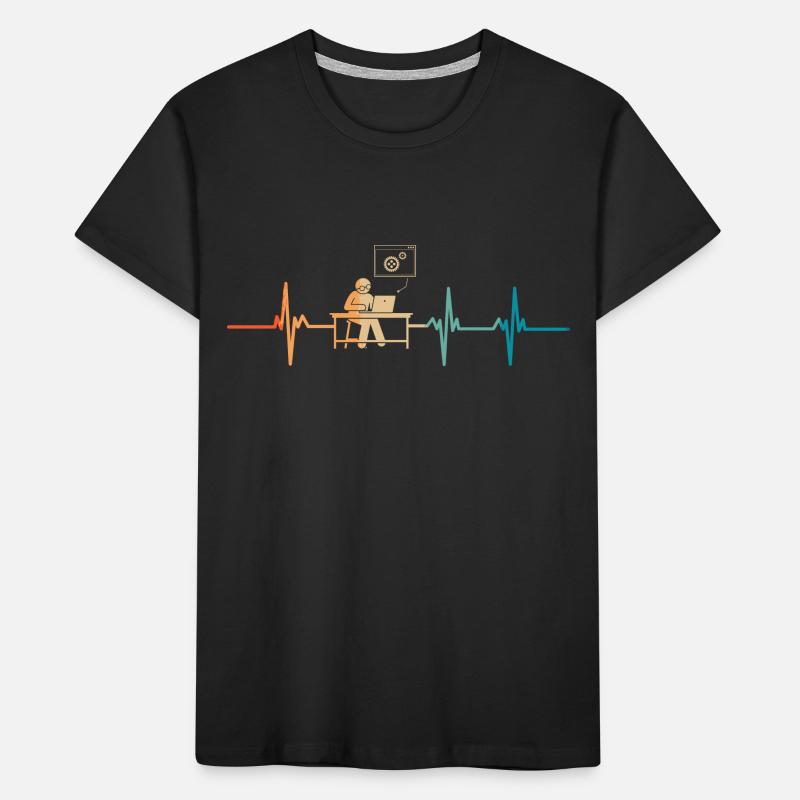 Heartbeat-Programmierer Kinder Premium Bio T-Shirt
