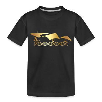 Gleitschirmfliegen liegt mir im Blut - Kinder Premium Bio T-Shirt - Schwarz - Vorne