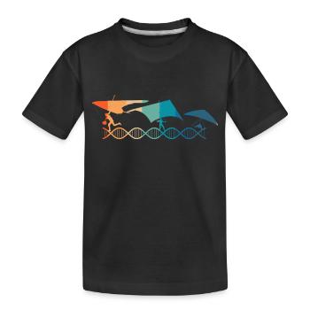 Gleitschirmfliegen liegt mir im Blut - Kinder Premium Bio T-Shirt - Schwarz - Vorne