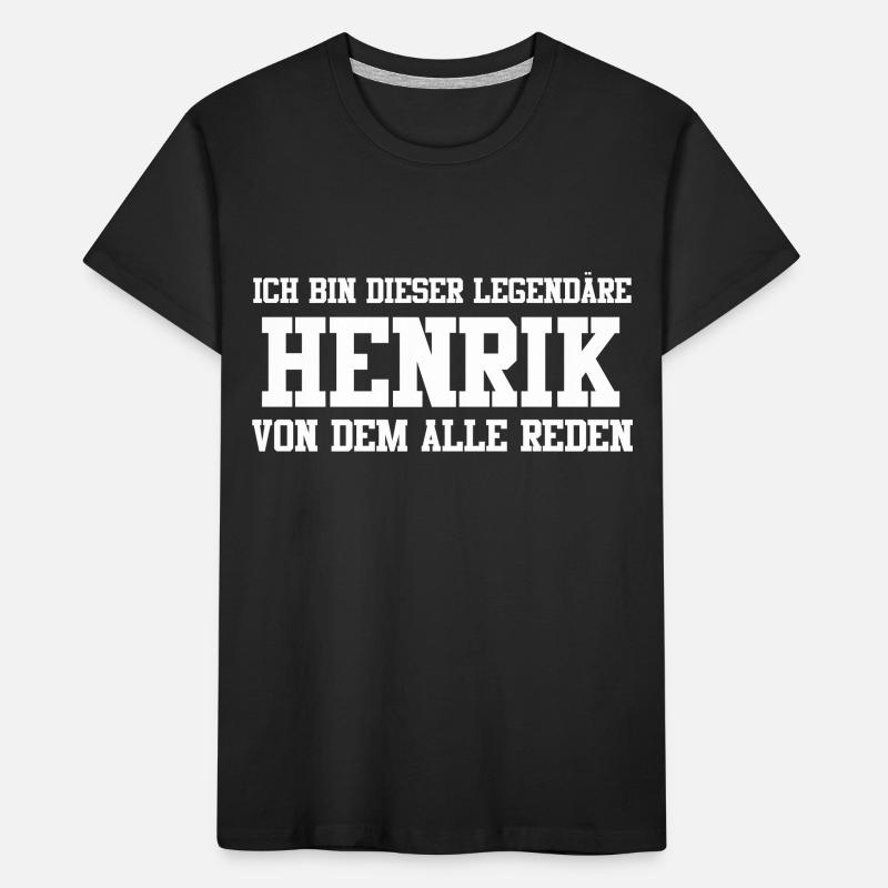 Henrik Name Design Kinder Premium Bio T-Shirt