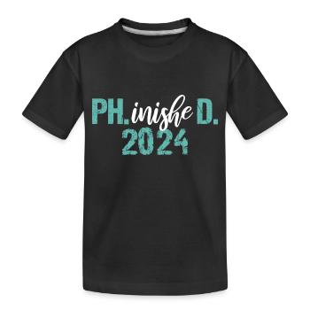 Doctor 2024 Graduation Philistine Dissertation Phd - Kids' Premium Organic T-Shirt - black - Front