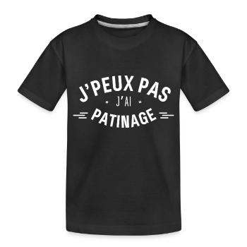 J peux pas j ai Patinage - T-shirt bio Premium Enfant - noir - Devant