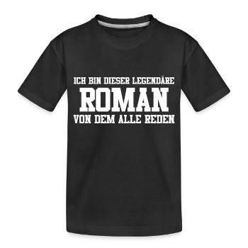 Roman Name Design - Kinder Premium Bio T-Shirt - Schwarz - Vorne