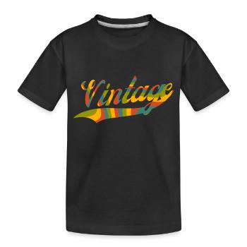 Vintage-Retro-Geschenkidee - Kinder Premium Bio T-Shirt - Schwarz - Vorne