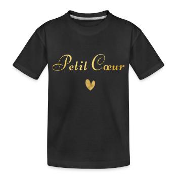 Petit coeur - T-shirt bio Premium Enfant - noir - Devant