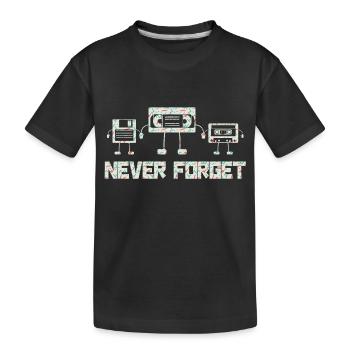 Music, Retro, Heavy Metal, Hard Rock, Punk, Vinyl, Pop - Kids' Premium Organic T-Shirt - black - Front