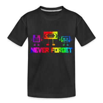 Music, Retro, Heavy Metal, Hard Rock, Punk, Vinyl, Pop - Kids' Premium Organic T-Shirt - black - Front