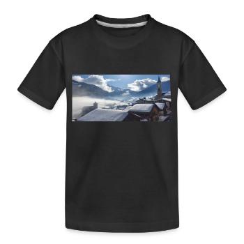 Winter Panorama - Kinder Premium Bio T-Shirt - Schwarz - Vorne