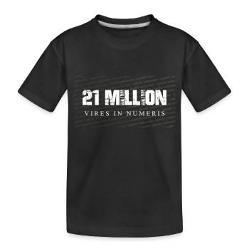 21 millions - Bitcoin - Veris dans Numeris - T-shirt bio Premium Enfant - noir - Devant
