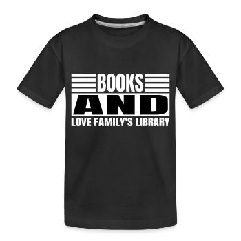 Déclaration de recommandations de livres Bibliophile - T-shirt bio Premium Enfant - noir - Devant
