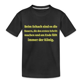 Peasant Protest King Falls - Kids' Premium Organic T-Shirt - black - Front