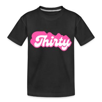 Dreißigster Geburtstag - 30. Geburtstag Retro Pink - Kinder Premium Bio T-Shirt - Schwarz - Vorne
