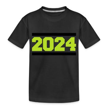 2024 - Kids' Premium Organic T-Shirt - black - Front