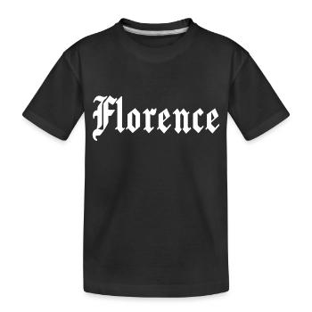 Florence, gothique, police - T-shirt bio Premium Enfant - noir - Devant