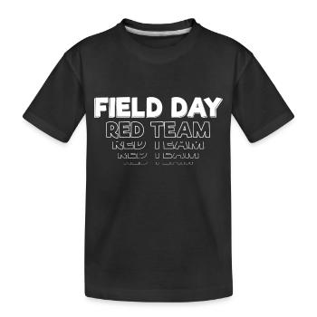 Journée sur le terrain 2024 Équipe rouge des enfants des enseignants d’éducation physique à l’école - T-shirt bio Premium Enfant - noir - Devant