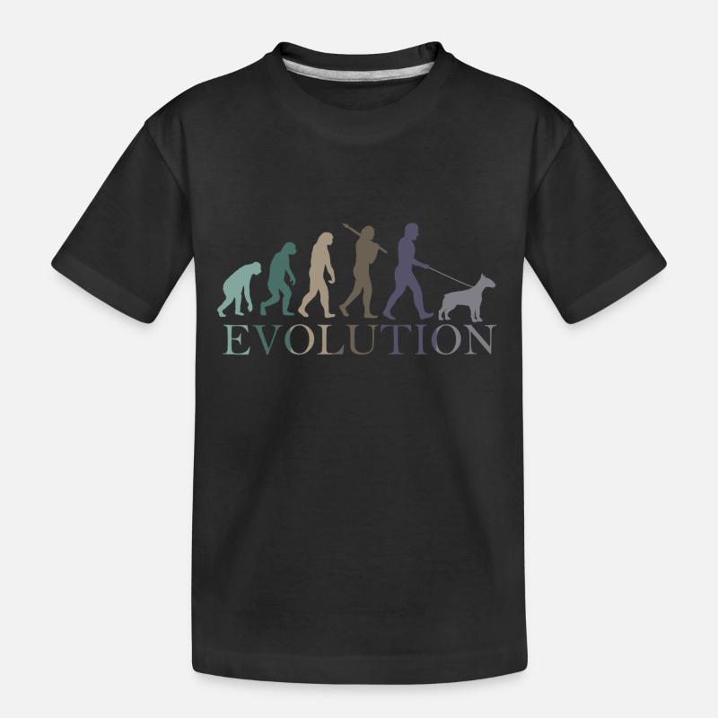 L’ÉVOLUTION DU BULL TERRIER - T-shirt bio Premium Enfant - noir