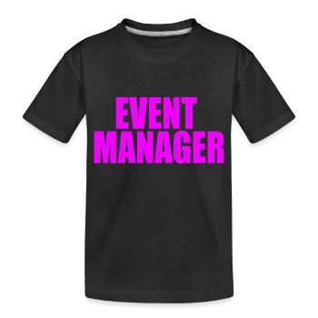 EVENT-MANAGER - Kinder Premium Bio T-Shirt - Schwarz - Vorne