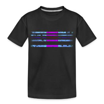 Décoration à rayures - Motif horizontal - T-shirt bio Premium Enfant - noir - Devant