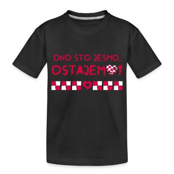 Croatia hrvatska croatia hrv hr travel tourism - Kids' Premium Organic T-Shirt - black - Front
