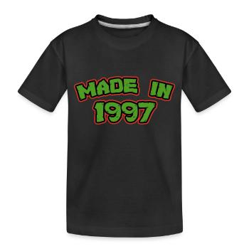 Fabriqué en 1997 Design rétro des années 90 - T-shirt bio Premium Enfant - noir - Devant