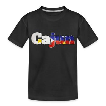 Cajun Stolz Louisiana Wurzeln Patriotisch - Kinder Premium Bio T-Shirt - Schwarz - Vorne
