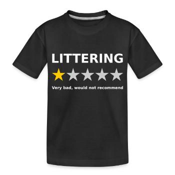 Examen anti-pollution 1 étoile - T-shirt bio Premium Enfant - noir - Devant