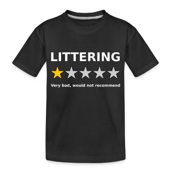 Examen anti-pollution 1 étoile - T-shirt bio Premium Enfant - noir - Devant