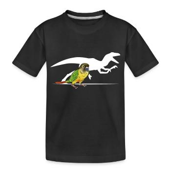 Molinasittich Papagei Vogel Sittich - Kinder Premium Bio T-Shirt - Schwarz - Vorne