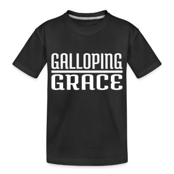 Équipement d’équitation Élégance raffinée - T-shirt bio Premium Enfant - noir - Devant