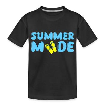 summer mode - Kinder Premium Bio T-Shirt - Schwarz - Vorne