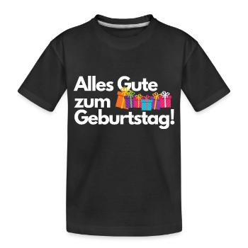 Feiere deinen Geburtstag im Stil! - Kinder Premium Bio T-Shirt - Schwarz - Vorne