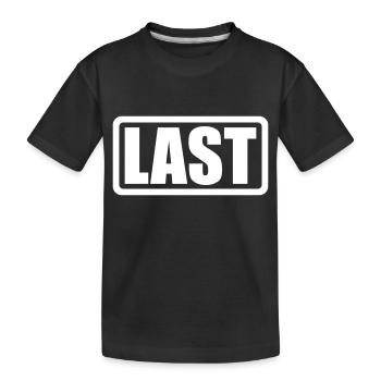 LAST Logo mit Rahmen - Kinder Premium Bio T-Shirt - Schwarz - Vorne