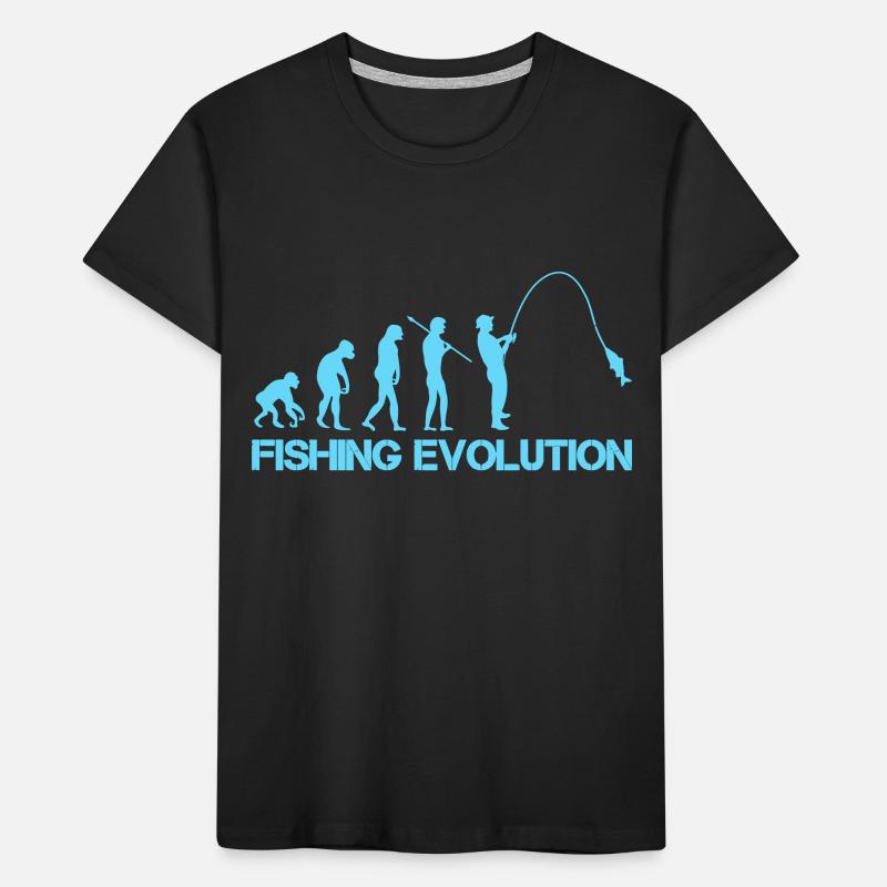 Évolution de la pêche 1 T-shirt bio Premium Enfant