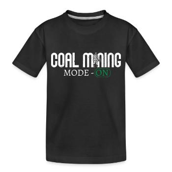 Mode d’extraction de charbon - Mineur de pioche ON - T-shirt bio Premium Enfant - noir - Devant