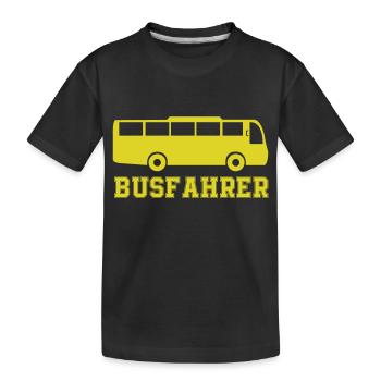 Chauffeur de bus - T-shirt bio Premium Enfant - noir - Devant