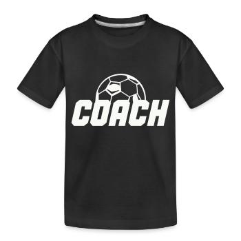 soccer coach 01 - Kinder Premium Bio T-Shirt - Schwarz - Vorne