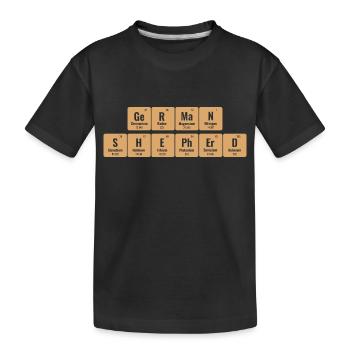 Periodisches System des Deutschen Schäferhundes GSD Hundeliebhaber - Kinder Premium Bio T-Shirt - Schwarz - Vorne