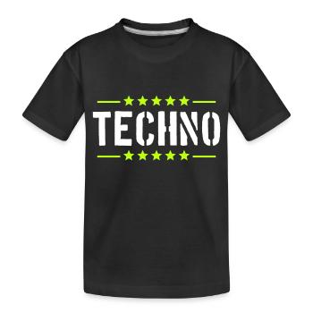 Techno Love Citation Dire Musique Fête Célébrer Logo - T-shirt bio Premium Enfant - noir - Devant