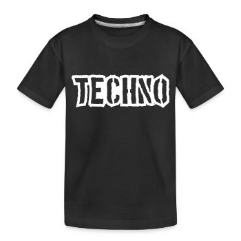 Techno Love Citation Dire Musique Fête Célébrer Logo - T-shirt bio Premium Enfant - noir - Devant