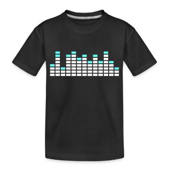 Cool DJ Musik Equalizer Sound Balken Energie Party - Kinder Premium Bio T-Shirt - Schwarz - Vorne