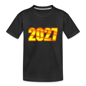 Year 2027 - Kids' Premium Organic T-Shirt - black - Front