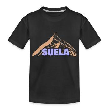 Geschenkidee Suela - Kinder Premium Bio T-Shirt - Schwarz - Vorne