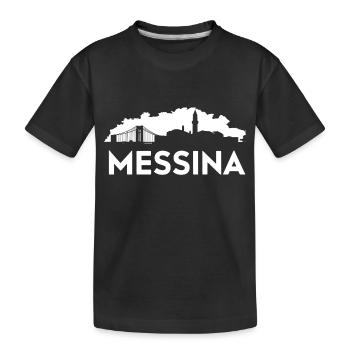 Skyline Sizilien - Kinder Premium Bio T-Shirt - Schwarz - Vorne