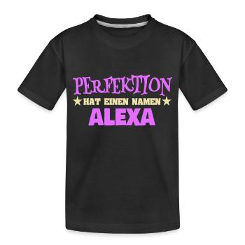 Woman's name Alexa - Kids' Premium Organic T-Shirt - black - Front