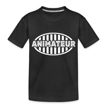 Job Animateur - Kinder Premium Bio T-Shirt - Schwarz - Vorne