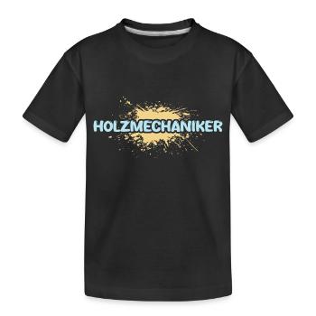 Job Holzmechaniker - Kinder Premium Bio T-Shirt - Schwarz - Vorne